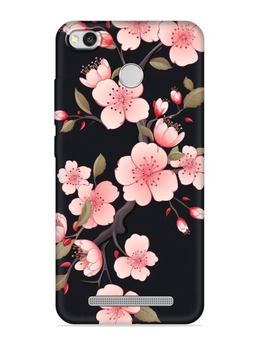 Cherry Blossom Embossed Soft Silicone Case for Xiaomi Redmi 3S Zapvi