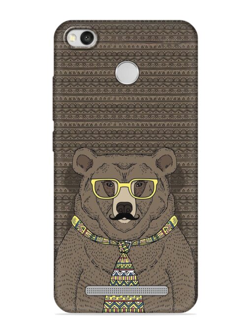 Grizzly Bear Embossed Soft Silicone Case for Xiaomi Redmi 3S