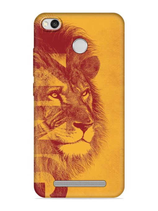 Gold Lion Crown Art Embossed Soft Silicone Case for Xiaomi Redmi 3S