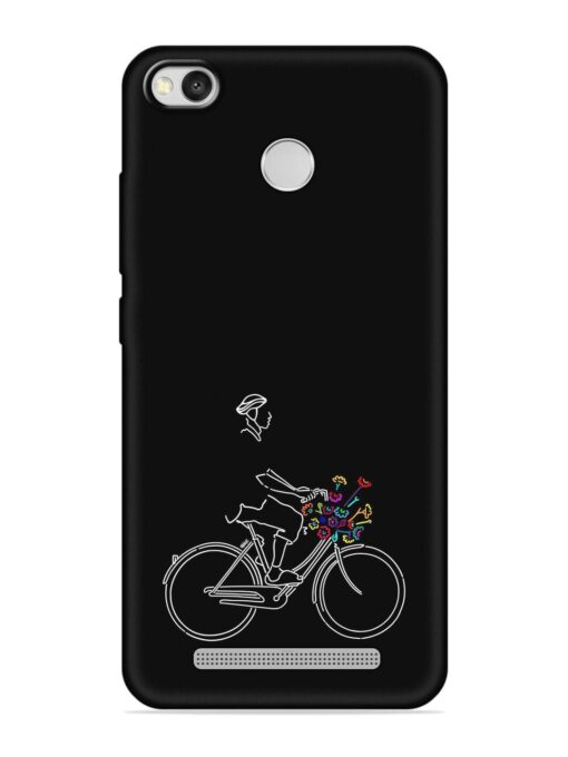 Minimalist Cycle Art Embossed Soft Silicone Case for Xiaomi Redmi 3S Zapvi