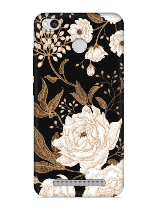 Peonies Roses Floral Embossed Soft Silicone Case for Xiaomi Redmi 3S Prime