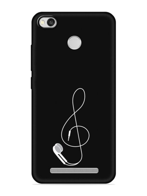 Music Earphone Vector Embossed Soft Silicone Case for Xiaomi Redmi 3S Prime