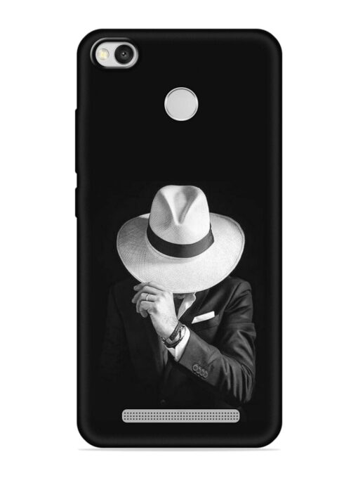 Men Under Hat Embossed Soft Silicone Case for Xiaomi Redmi 3S Prime