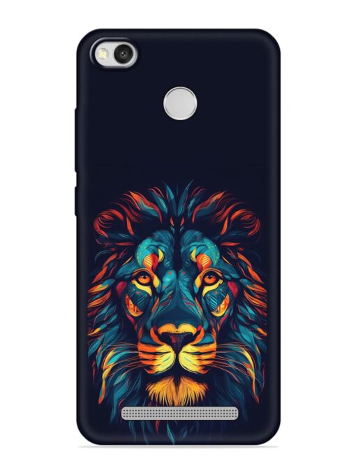 Colorful Lion Embossed Soft Silicone Case for Xiaomi Redmi 3S Prime