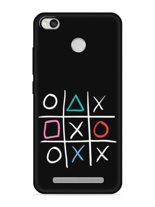 Super Neon Tic-Tac-Toe Embossed Soft Silicone Case for Xiaomi Redmi 3S Prime