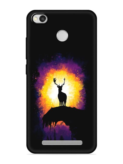 Elk Animal Art Embossed Soft Silicone Case for Xiaomi Redmi 3S Prime