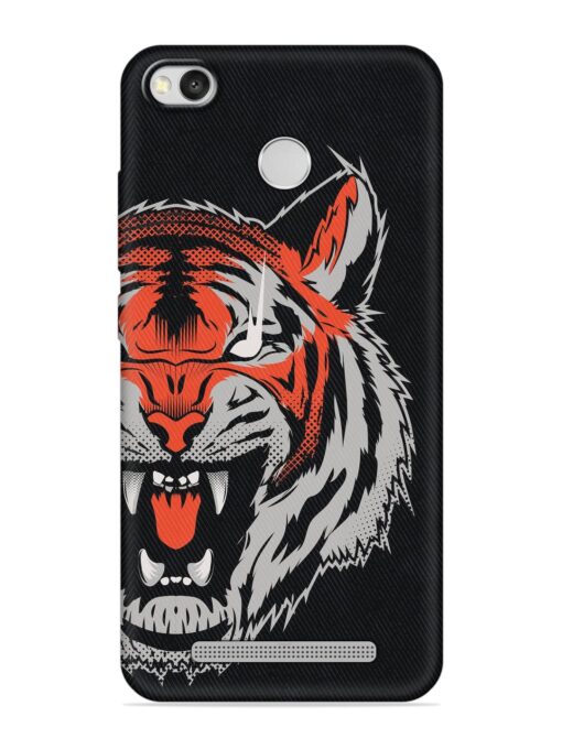 Tiger Aggression Embossed Soft Silicone Case for Xiaomi Redmi 3S Prime Zapvi