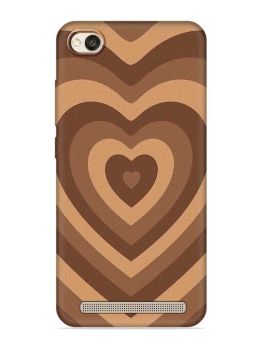 Brown Heart Embossed Soft Silicone Case for Xiaomi Redmi 4A Zapvi