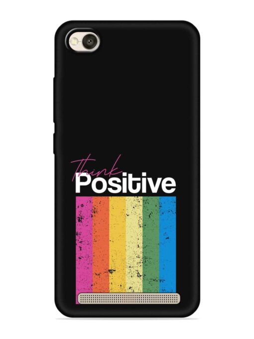 Think Positive Typography Embossed Soft Silicone Case for Xiaomi Redmi 4A Zapvi