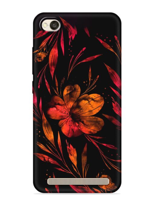 Red Flower Painting Embossed Soft Silicone Case for Xiaomi Redmi 4A Zapvi