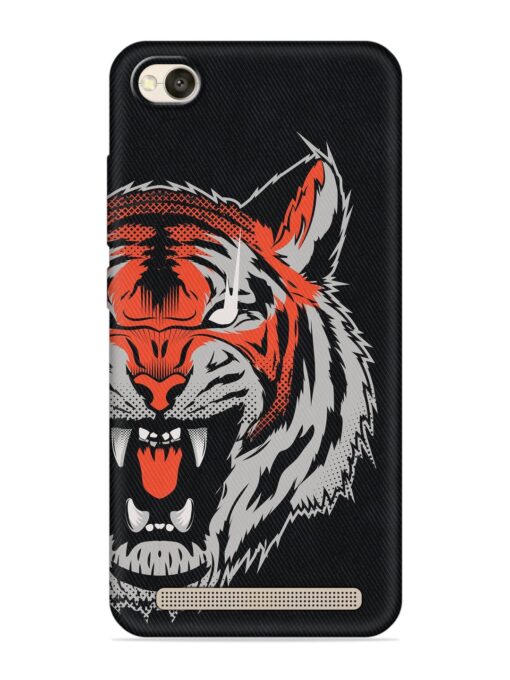 Tiger Aggression Embossed Soft Silicone Case for Xiaomi Redmi 4A