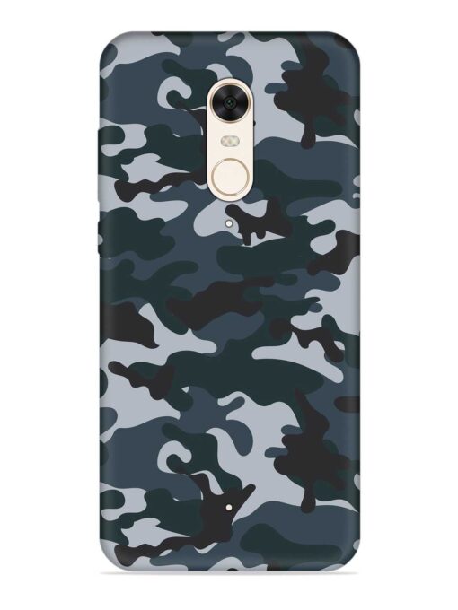 Dark Blue Army Military Art Embossed Soft Silicone Case for Xiaomi Redmi 5 Zapvi