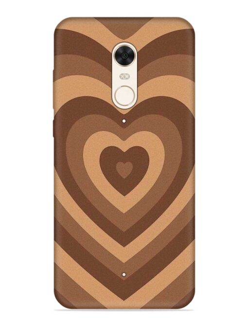 Brown Heart Embossed Soft Silicone Case for Xiaomi Redmi 5 Zapvi