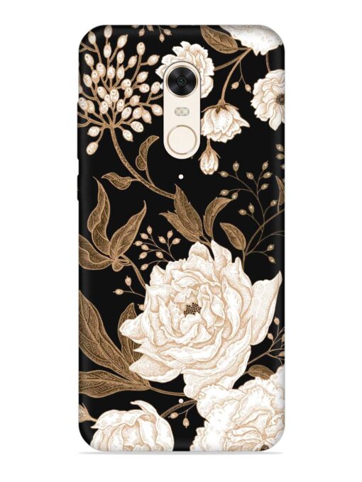 Peonies Roses Floral Embossed Soft Silicone Case for Xiaomi Redmi 5