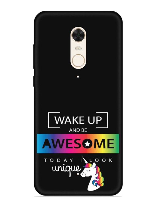 Inspirational Quote Unicorn Embossed Soft Silicone Case for Xiaomi Redmi 5 Zapvi