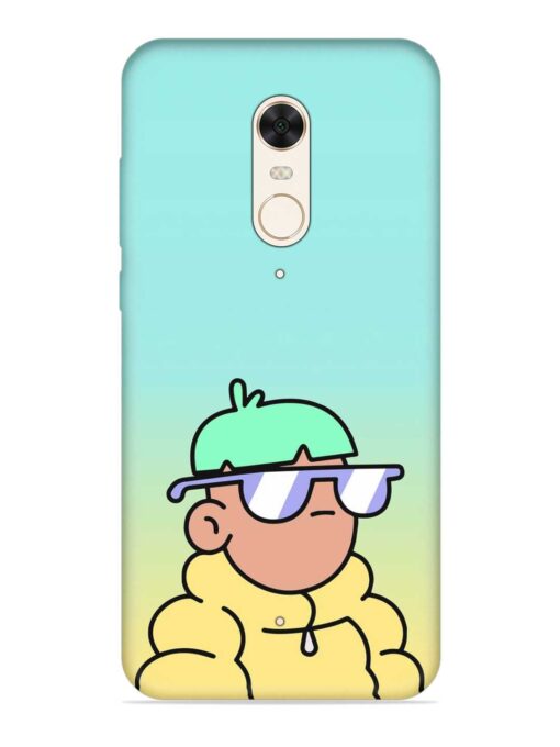 Doodles Cool Character Embossed Soft Silicone Case for Xiaomi Redmi 5