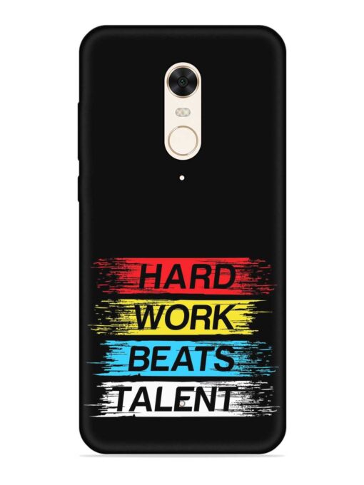 Hard Work Beats Embossed Soft Silicone Case for Xiaomi Redmi 5 Zapvi