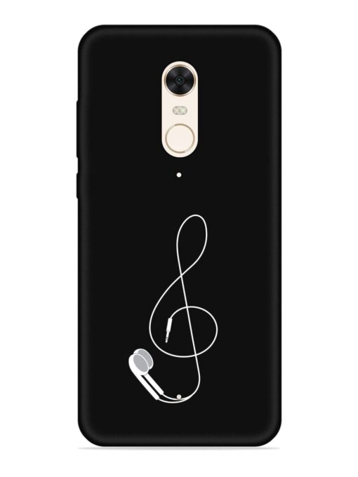 Music Earphone Vector Embossed Soft Silicone Case for Xiaomi Redmi 5