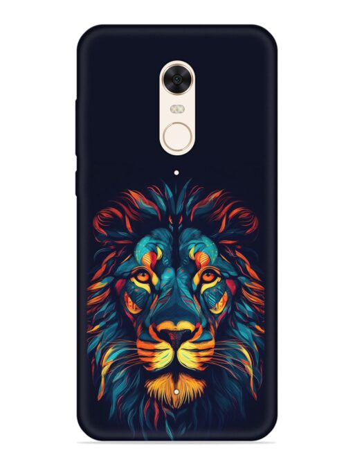 Colorful Lion Embossed Soft Silicone Case for Xiaomi Redmi 5