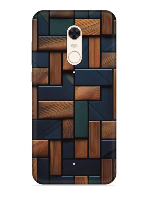 Wooden Background Cubes Embossed Soft Silicone Case for Xiaomi Redmi 5