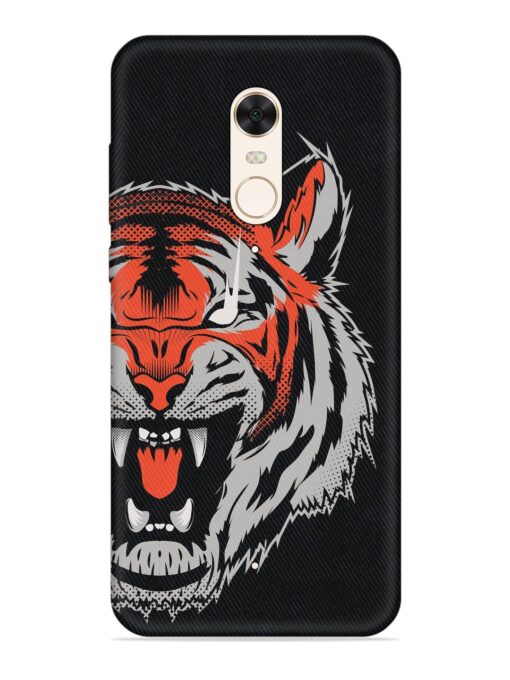 Tiger Aggression Embossed Soft Silicone Case for Xiaomi Redmi 5 Zapvi