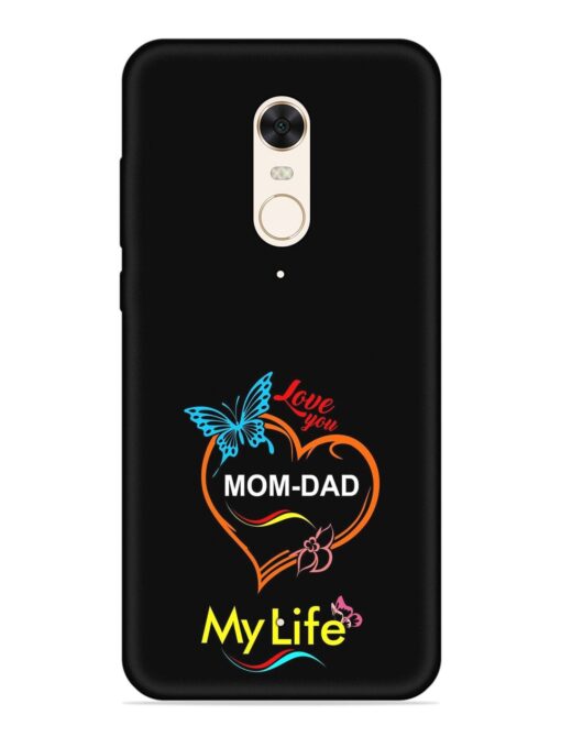 Love You Mom Dad Embossed Soft Silicone Case for Xiaomi Redmi 5