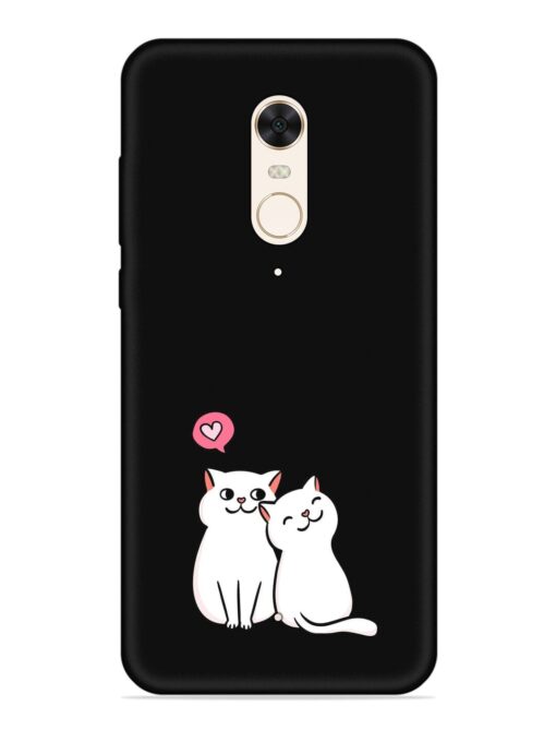 Cute Loving Cats Embossed Soft Silicone Case for Xiaomi Redmi 5