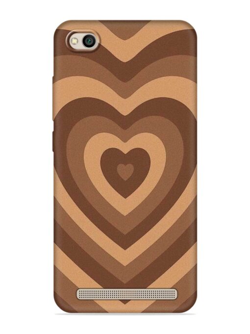 Brown Heart Embossed Soft Silicone Case for Xiaomi Redmi 5A Zapvi