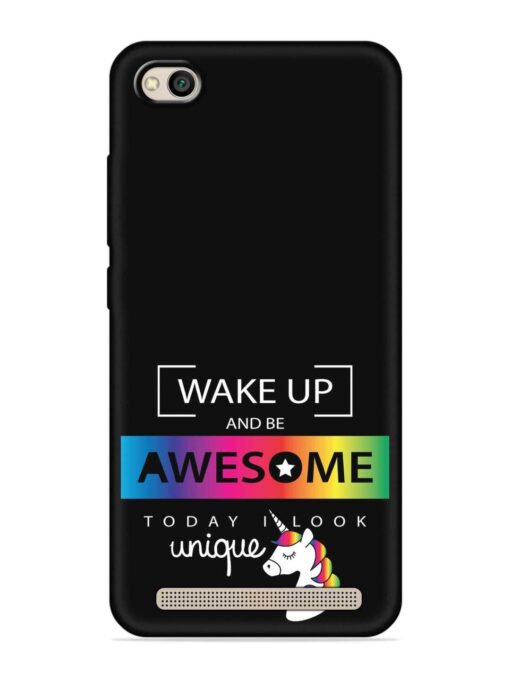 Inspirational Quote Unicorn Embossed Soft Silicone Case for Xiaomi Redmi 5A