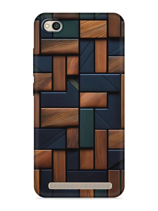 Wooden Background Cubes Embossed Soft Silicone Case for Xiaomi Redmi 5A