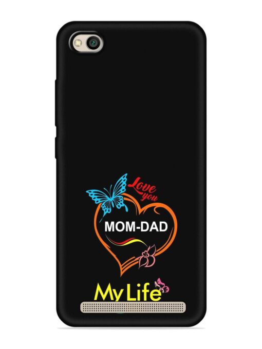 Love You Mom Dad Embossed Soft Silicone Case for Xiaomi Redmi 5A