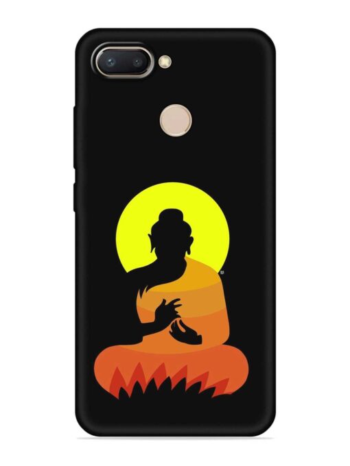 Buddha Art Black Embossed Soft Silicone Case for Xiaomi Redmi 6