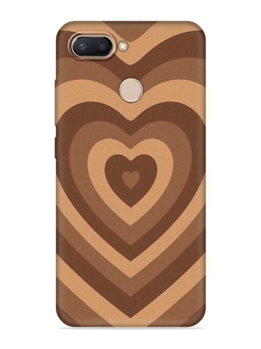 Brown Heart Embossed Soft Silicone Case for Xiaomi Redmi 6