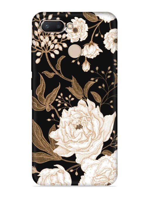 Peonies Roses Floral Embossed Soft Silicone Case for Xiaomi Redmi 6 Zapvi