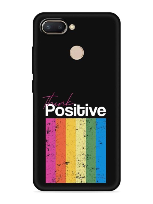 Think Positive Typography Embossed Soft Silicone Case for Xiaomi Redmi 6 Zapvi