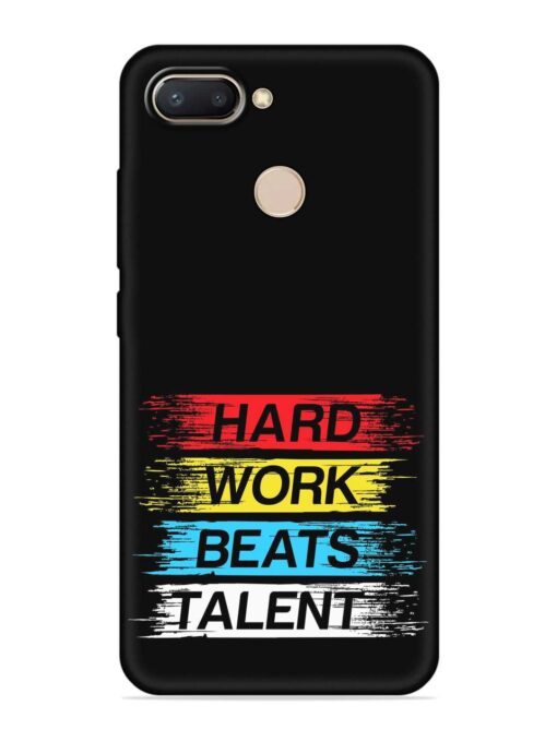 Hard Work Beats Embossed Soft Silicone Case for Xiaomi Redmi 6 Zapvi