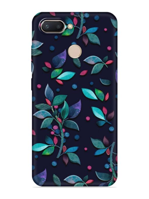 Decorative Watercolor Flower Embossed Soft Silicone Case for Xiaomi Redmi 6