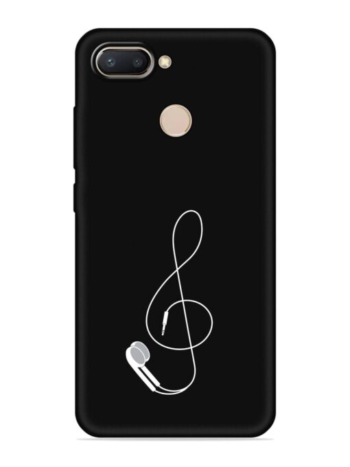 Music Earphone Vector Embossed Soft Silicone Case for Xiaomi Redmi 6