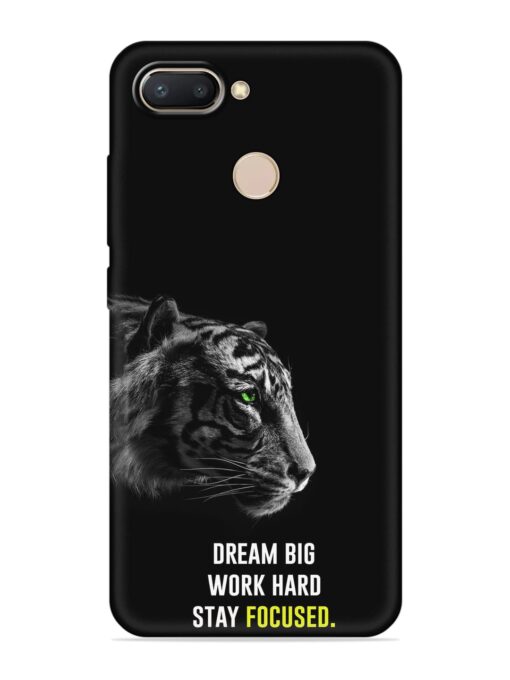 Dream Big Work Hard Embossed Soft Silicone Case for Xiaomi Redmi 6