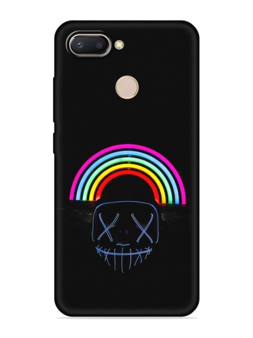 Mask Rainbow Embossed Soft Silicone Case for Xiaomi Redmi 6 Zapvi