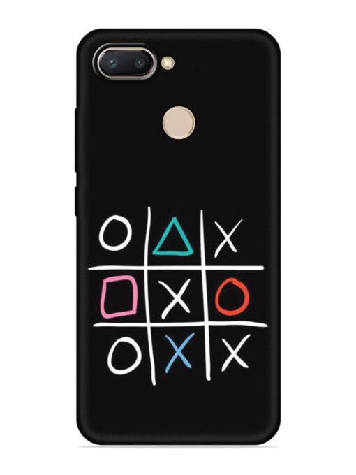 Super Neon Tic-Tac-Toe Embossed Soft Silicone Case for Xiaomi Redmi 6 Zapvi