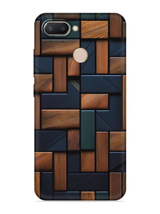 Wooden Background Cubes Embossed Soft Silicone Case for Xiaomi Redmi 6 Zapvi