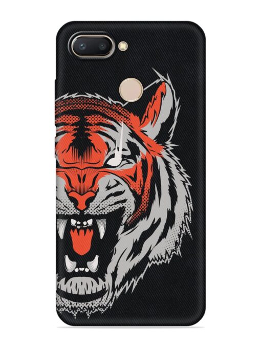 Tiger Aggression Embossed Soft Silicone Case for Xiaomi Redmi 6 Zapvi