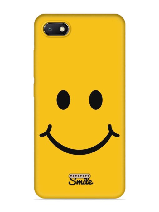 Yellow Smiley Embossed Soft Silicone Case for Xiaomi Redmi 6A Zapvi