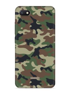 Army Military Camouflage Dark Green Embossed Soft Silicone Case for Xiaomi Redmi 6A