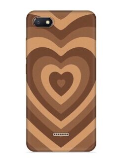 Brown Heart Embossed Soft Silicone Case for Xiaomi Redmi 6A
