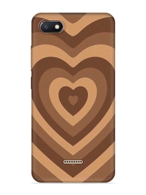 Brown Heart Embossed Soft Silicone Case for Xiaomi Redmi 6A Zapvi