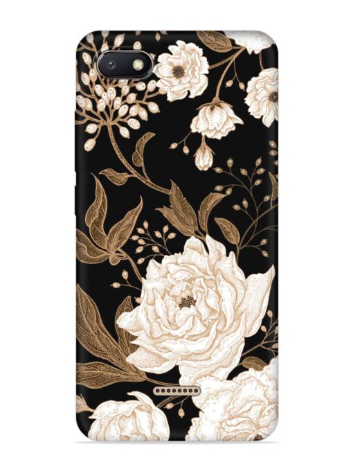 Peonies Roses Floral Embossed Soft Silicone Case for Xiaomi Redmi 6A