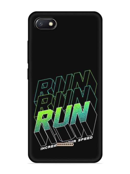 Run Embossed Soft Silicone Case for Xiaomi Redmi 6A Zapvi