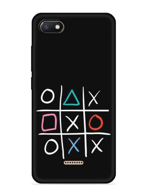 Super Neon Tic-Tac-Toe Embossed Soft Silicone Case for Xiaomi Redmi 6A